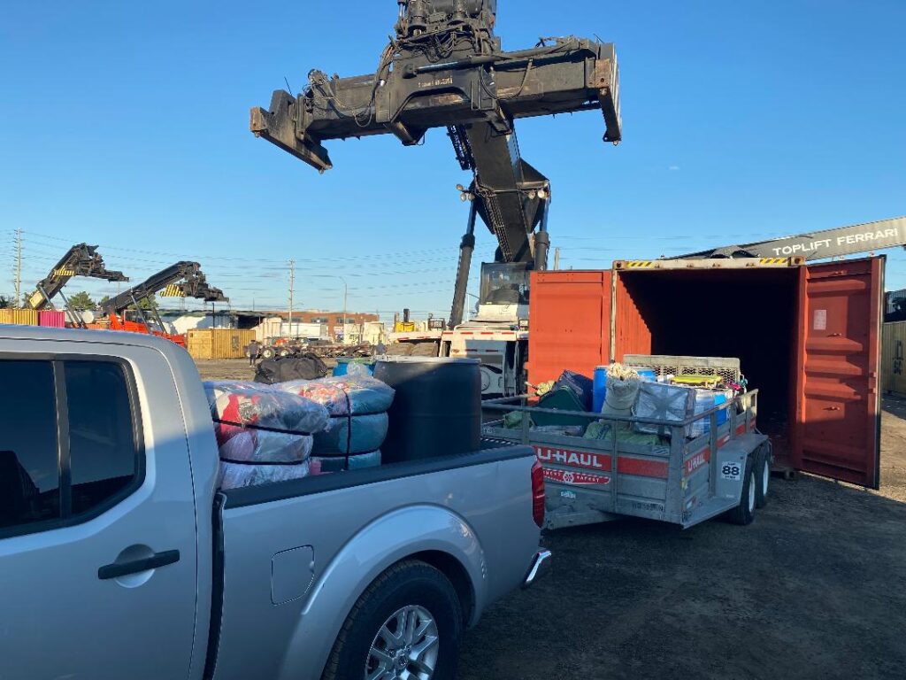 Prepared shipment cargo for international logistics support